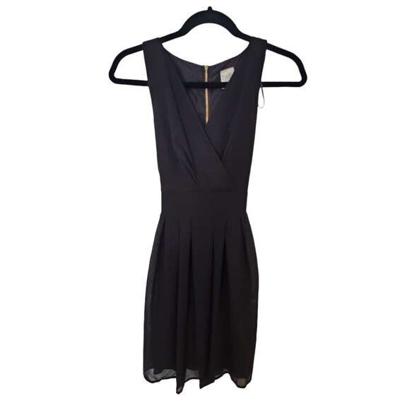 Cross over front little black dress (LBD) Size XS - Picture 1 of 5